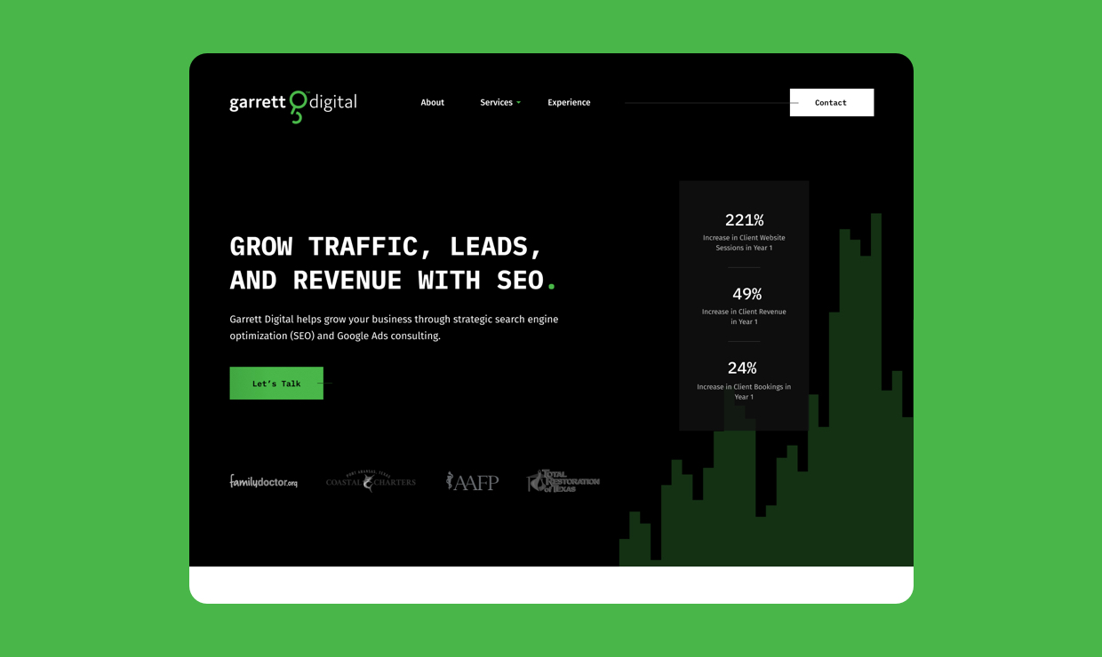 Garrett Digital - Website Redesign - Overview