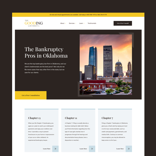 The Gooding Law Firm - Website Redesign - Homepage