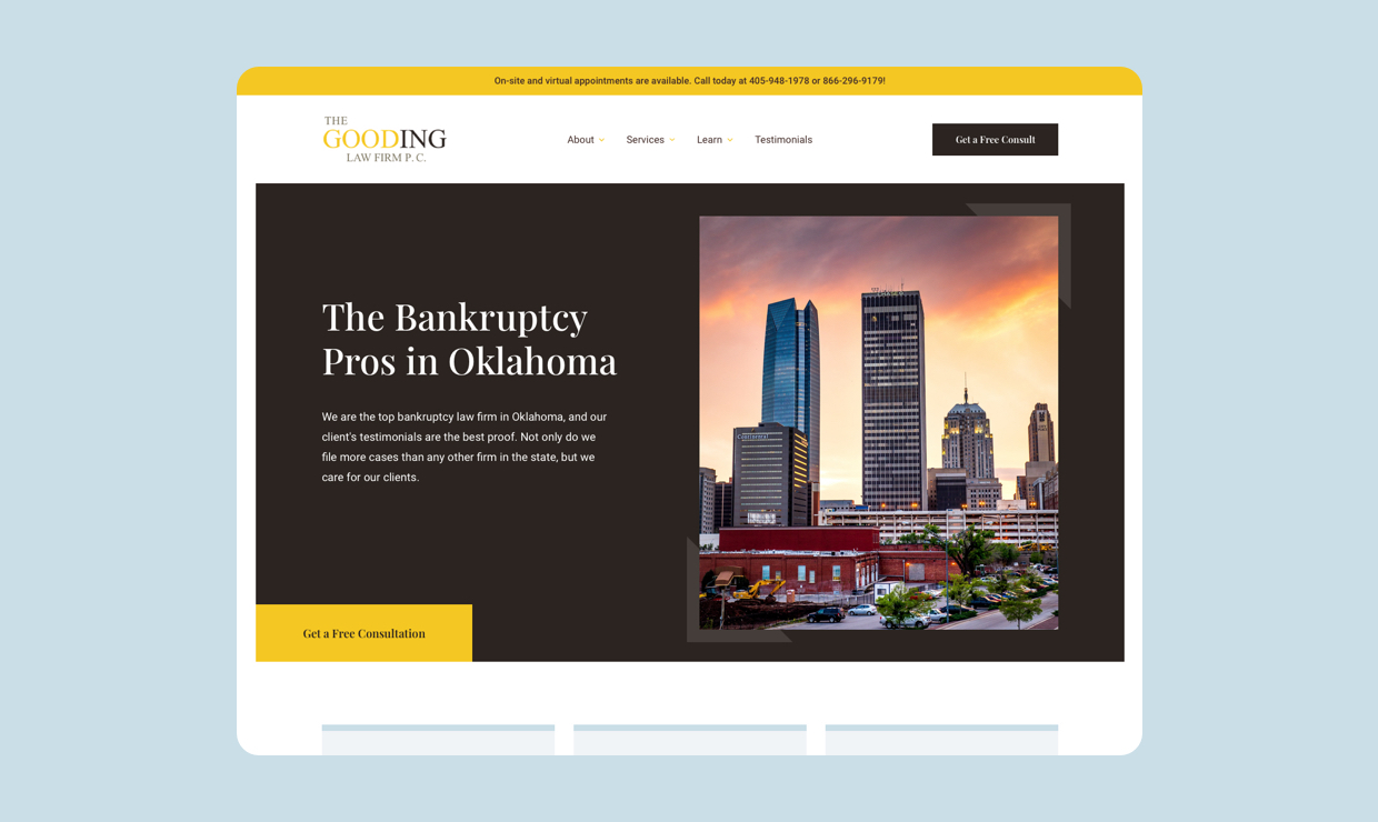 The Gooding Law Firm - Website Redesign - Overview